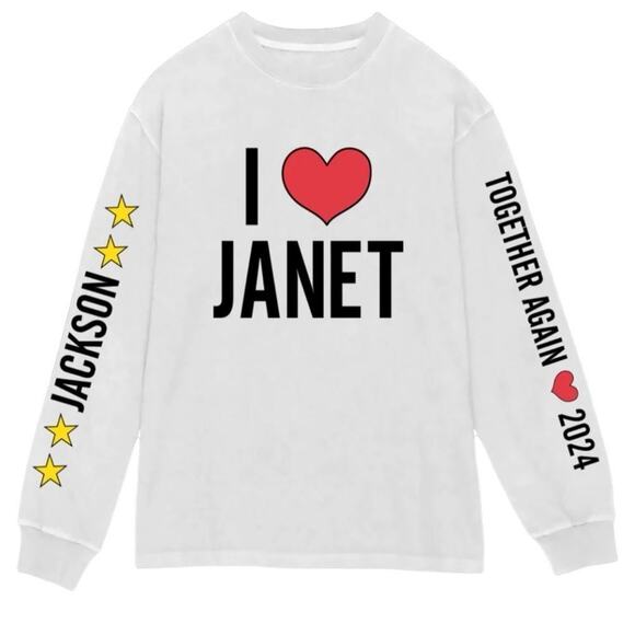 Janet Jackson I Love Janet 2024 Longsleeve, Size M, New w/o Tag MSRP $90 - Picture 1 of 5
